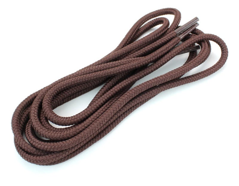 BCB Wear رباط أحذية BCB بسمك 3/16" بألوان صلبة لجميع أنواع الأحذية عدة أطوال (بني-45) - Image 4